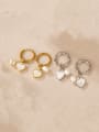 thumb Stainless steel Imitation Pearl Heart Minimalist Huggie Earring 0