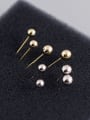thumb 925 Sterling Silver Bead Ball Minimalist Stud Earring 1