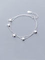 thumb 925 Sterling Silver Minimalist  Five-pointed star Strand Bracelet 0