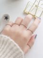 thumb 925 Sterling Silver Smooth Round Minimalist  Free Size Midi Ring 3