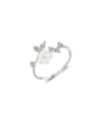 thumb 925 Sterling Silver Resin Flower Cute Band Ring 0