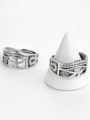 thumb Vintage Sterling Silver With Platinum Plated Fashion Irregular Free Size Rings 0