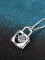 thumb Sterling Silver 0.3 CT Moissanite Locket Dainty Necklace 3