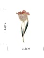 thumb Brass Cubic Zirconia Flower Trend Brooch 2