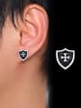 thumb Stainless Steel With Shield Cross Stud Earrings 1