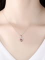 thumb 925 Sterling Silver Cubic Zirconia Flower Minimalist Necklace 1
