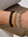 thumb Stainless steel Irregular Vintage Link Bracelet 1