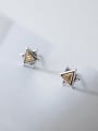 thumb 925 Sterling Silver Triangle Vintage Stud Earring 2