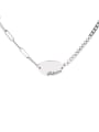 thumb 925 Sterling Silver Geometric Vintage Hollow Chain Necklace 4