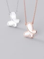 thumb 925 Sterling Silver Shell Butterfly Minimalist Pendant Necklace 2