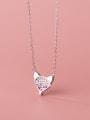 thumb 925 Sterling Silver Cubic Zirconia Fox Cute Necklace 1
