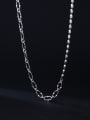 thumb 925 Sterling Silver  Hollow Geometric Chain Minimalist Necklace 2