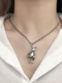 thumb Vintage Sterling Silver With Platinum Plated Simplistic rabbit Necklaces 1