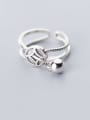 thumb 925 Sterling Silver Irregular Minimalist  Free Size Stackable Ring 0