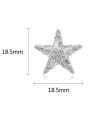 thumb Copper Cubic Zirconia Star Dainty Stud Earring 1