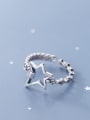 thumb 925 Sterling Silver hollow Star Vintage Band Ring 0