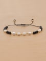 thumb Stainless steel Freshwater Pearl Multi Color Round Minimalist Woven Bracelet 2