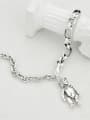 thumb Vintage Sterling Silver With Simple Retro Hollow Chain Bear Pendant Bracelets 2