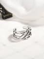 thumb 925 Sterling Silver Hollow Geometric Vintage Band Ring 3