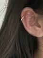 thumb 925 Sterling Silver Geometric Minimalist Huggie Earring(Single) 1