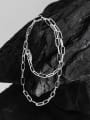 thumb 925 Sterling Silver Hollow Geometric Chain Vintage Necklace 1