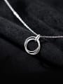 thumb 925 Sterling Silver Hollow Round Minimalist Necklace 2