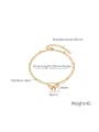 thumb Brass Bowknot Minimalist Multi-layer chain Anklet 3