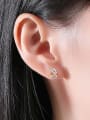 thumb 925 Sterling Silver Cubic Zirconia Water Drop Dainty Stud Earring 1