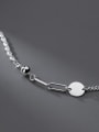 thumb 925 Sterling Silver Geometric  Chain Minimalist Link Bracelet 2