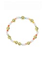 thumb Multi Color Imitation Pearl  Acrylic Smiley Bohemia Handmade Beaded Bracelet 0