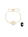 thumb Brass Cubic Zirconia Cross Bohemia Handmade Weave Bracelet 3