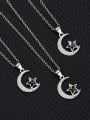 thumb 925 Sterling Silver Austrian Crystal Moon Classic Necklace 2