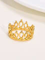 thumb Stainless steel Hollow Crown Minimalist Band Ring 3