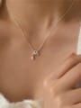 thumb 925 Sterling Silver Cubic Zirconia Crown Dainty Necklace 3