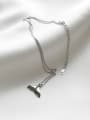 thumb 925 Sterling Silver Simple  Dolphin Tail pendant  Necklace 0