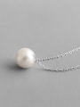 thumb S925 sterling silver single pearl necklace 2