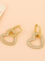thumb Brass Cubic Zirconia Heart Ethnic Cluster Earring 2