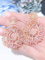 thumb Copper With Rose Gold Plated Fashion Water Drop Cluster Earrings 2