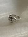thumb 925 Sterling Silver Irregular Cat Vintage Band Ring 3