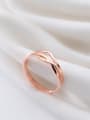 thumb 925 Sterling Silver  Minimalist Lines Simple Weave Twist Free Size Ring 1