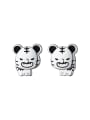 thumb 925 Sterling Silver Tiger Cute Stud Earring 0