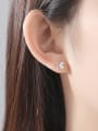 thumb 925 Sterling Silver Smooth Fish Minimalist Stud Earring 1
