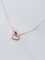 thumb 925 sterling silver simple fashion hollow Pendant Necklace 1