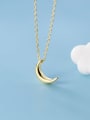 thumb 925 Sterling Silver Moon Minimalist Necklace 2