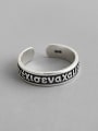 thumb 925 Sterling Silver Simple retro English letters  Free Size Band Ring 0