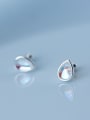 thumb 925 Sterling Silver Opal Water Drop Minimalist Stud Earring 4