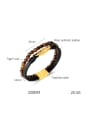 thumb Stainless steel Artificial Leather Feather Hip Hop Set Bangle 2