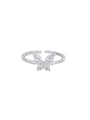 thumb 925 Sterling Silver Cubic Zirconia Butterfly Dainty Band Ring 4