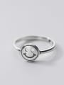 thumb 925 Sterling Silver Hollow Face Cute Band Ring 1