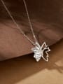 thumb 925 Sterling Silver Hollow Butterfly Minimalist Necklace 0